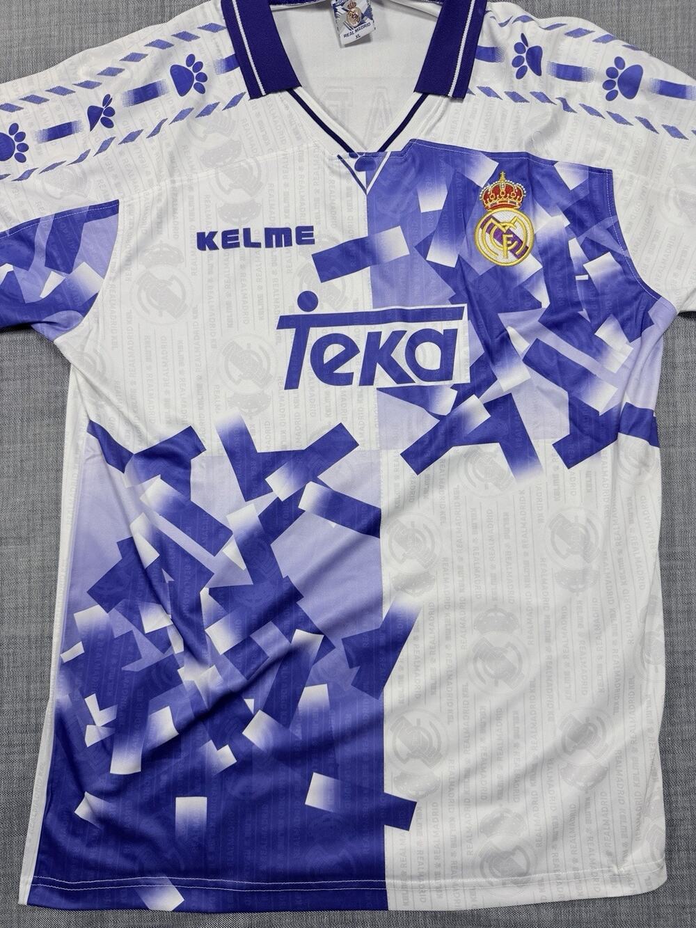 VTG Real Madrid Roberto Carlos Jersey 1997 1998 Kelme Teka Size XL Soccer